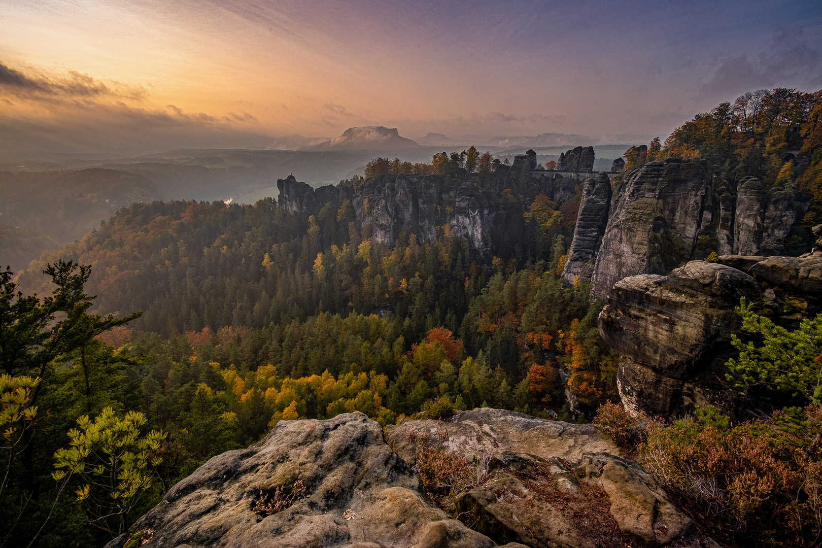 Novembermorgen in der sächsischen Schweiz