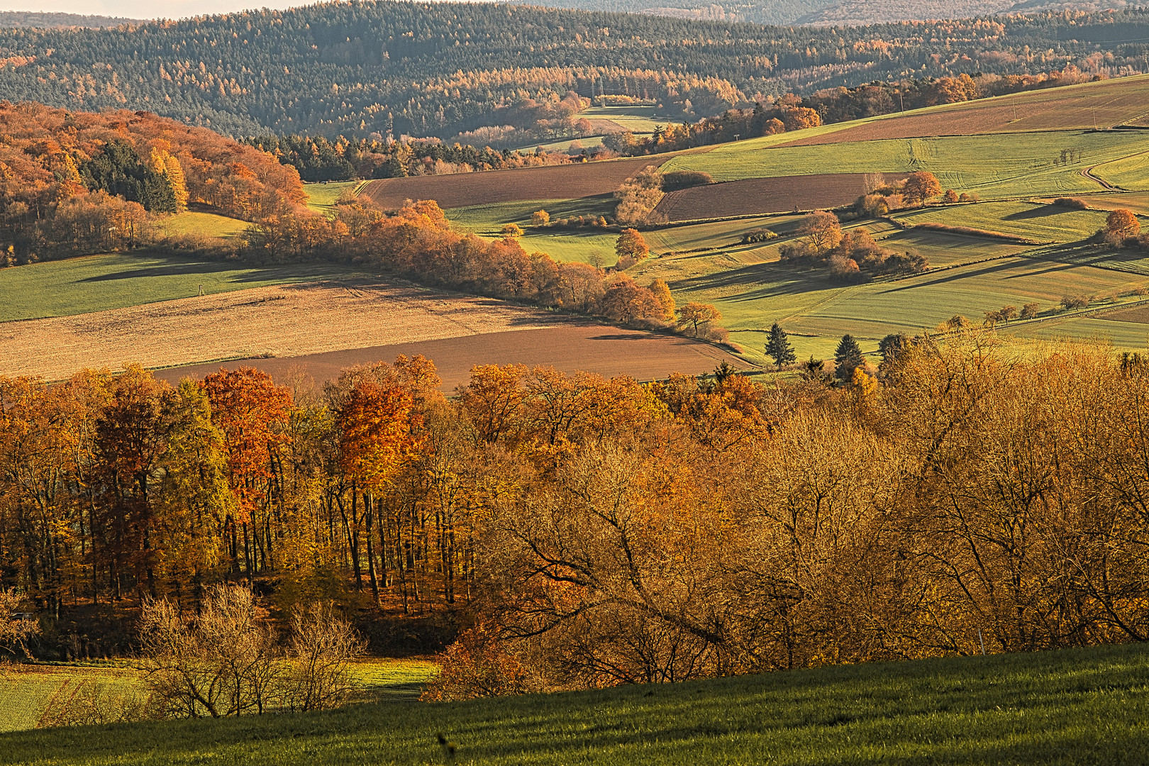 Novembersonne über dem Tal