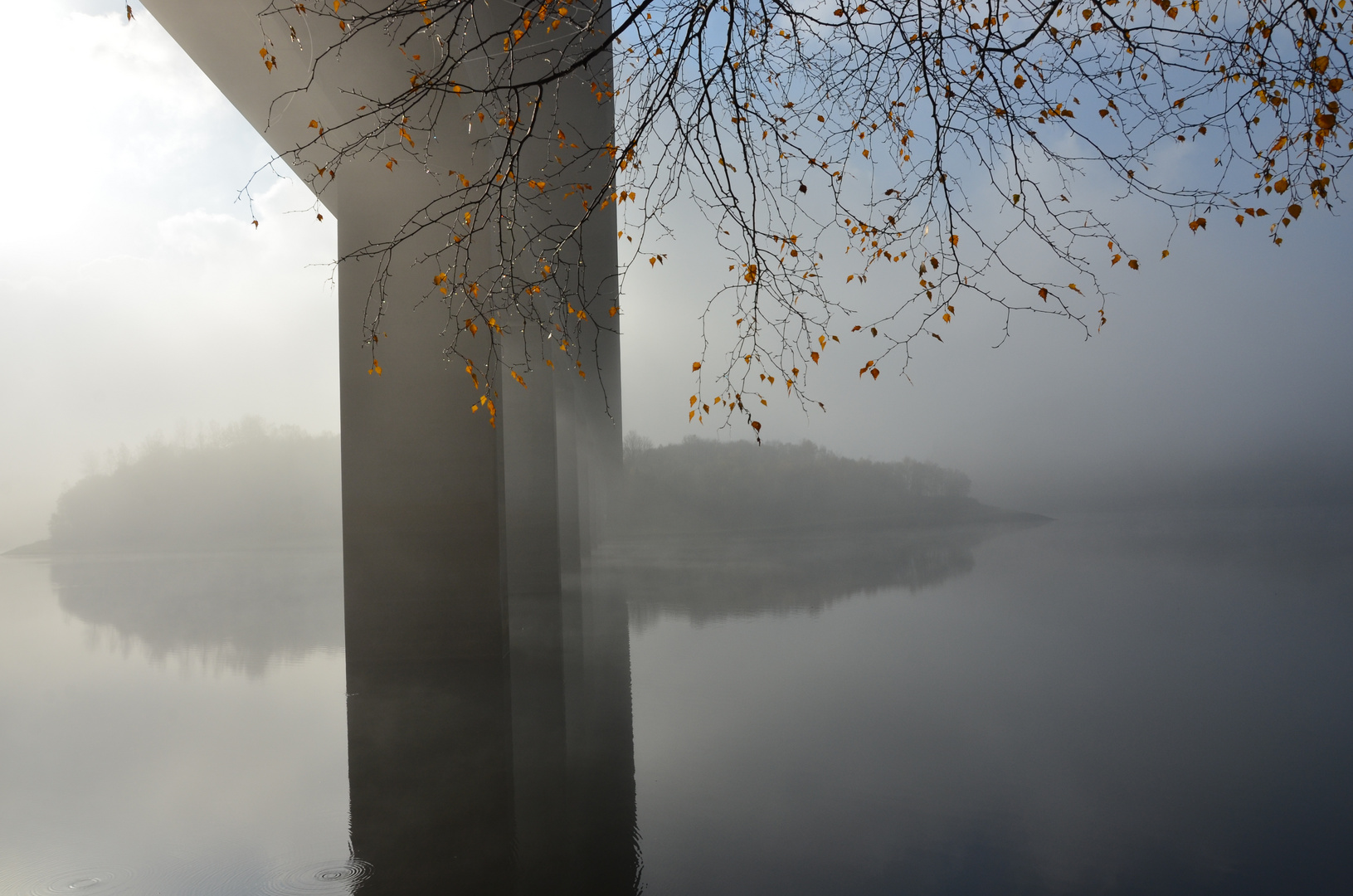 Novemberstimmung unter der Brücke