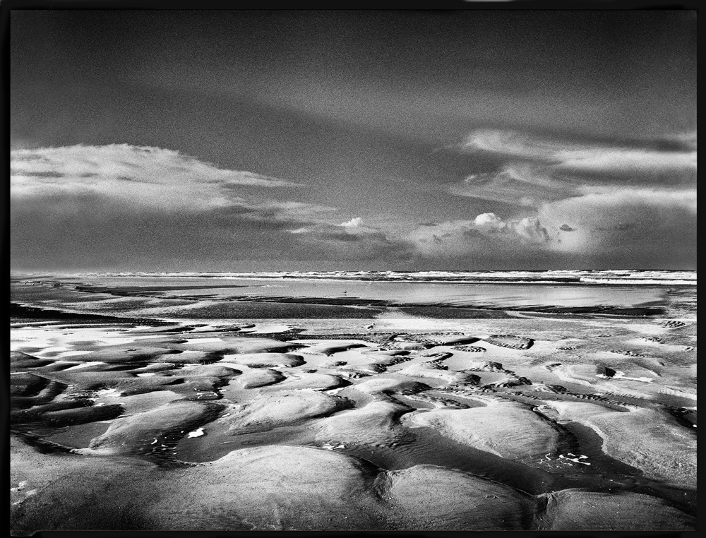 novemberstrand nahe De Haan, flämische küste