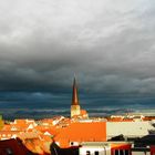 Novemberwetter in Rostock: Blick auf die Petri Kirche