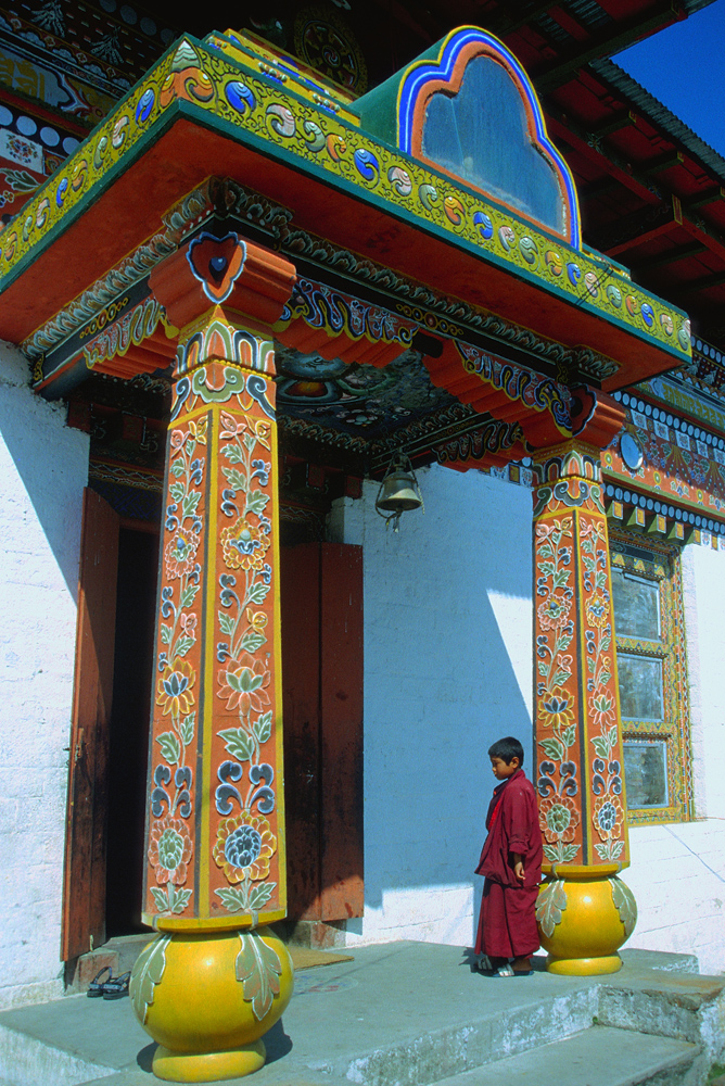 Novice at the Zangdopelri Temple in Kanglung