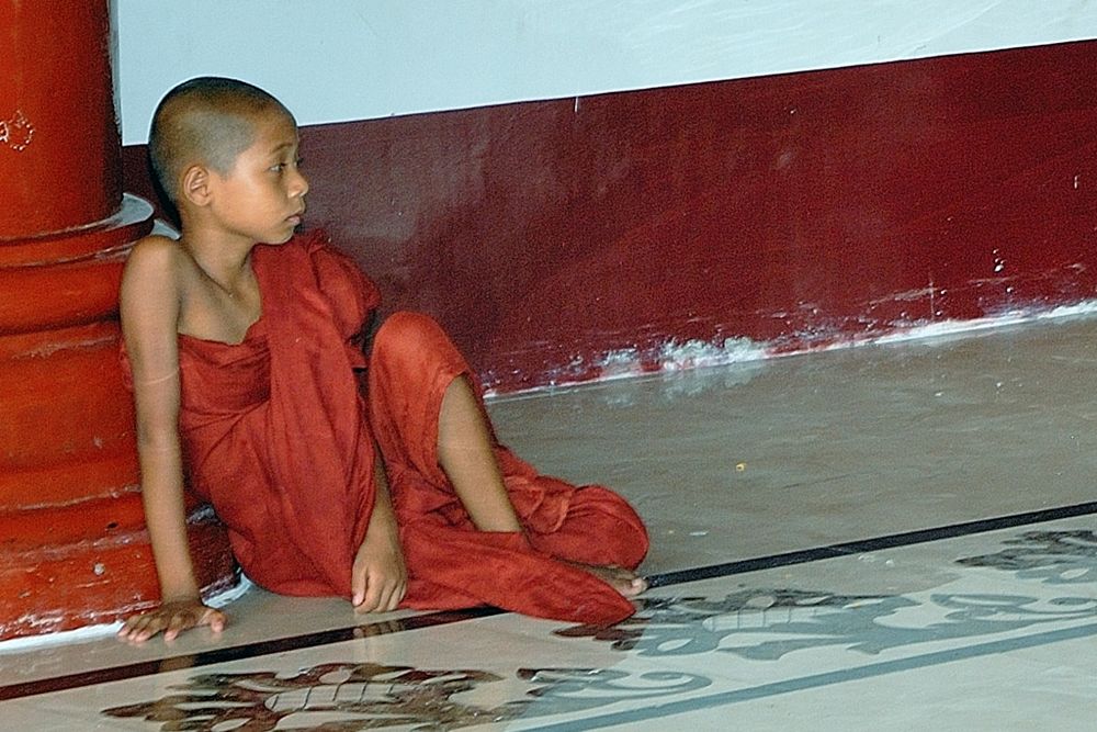 Novice in the Shwedagon complex