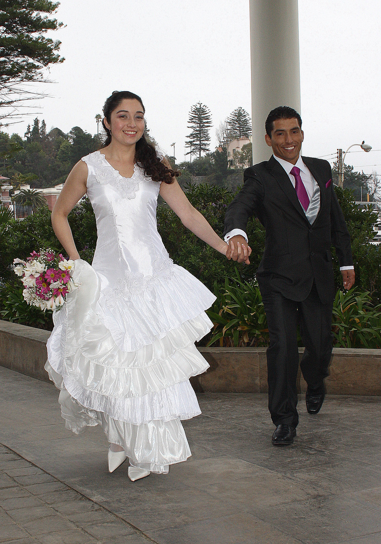 Novios en carrera