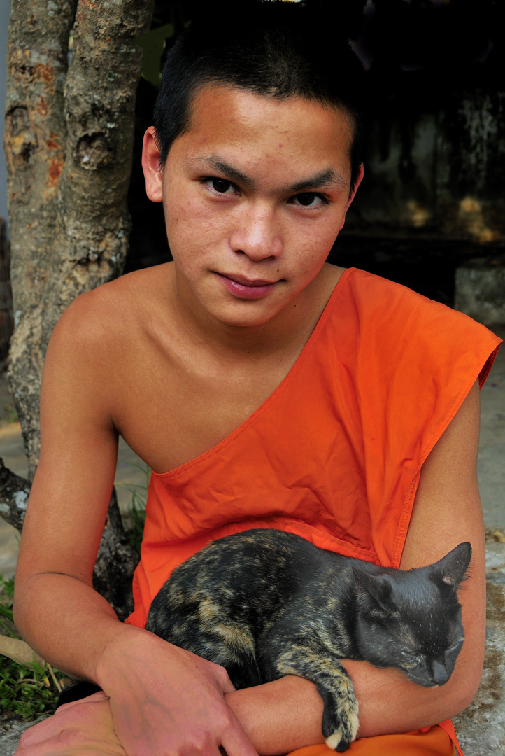 Novize im Vat Xieng Thong, Luang Prabang