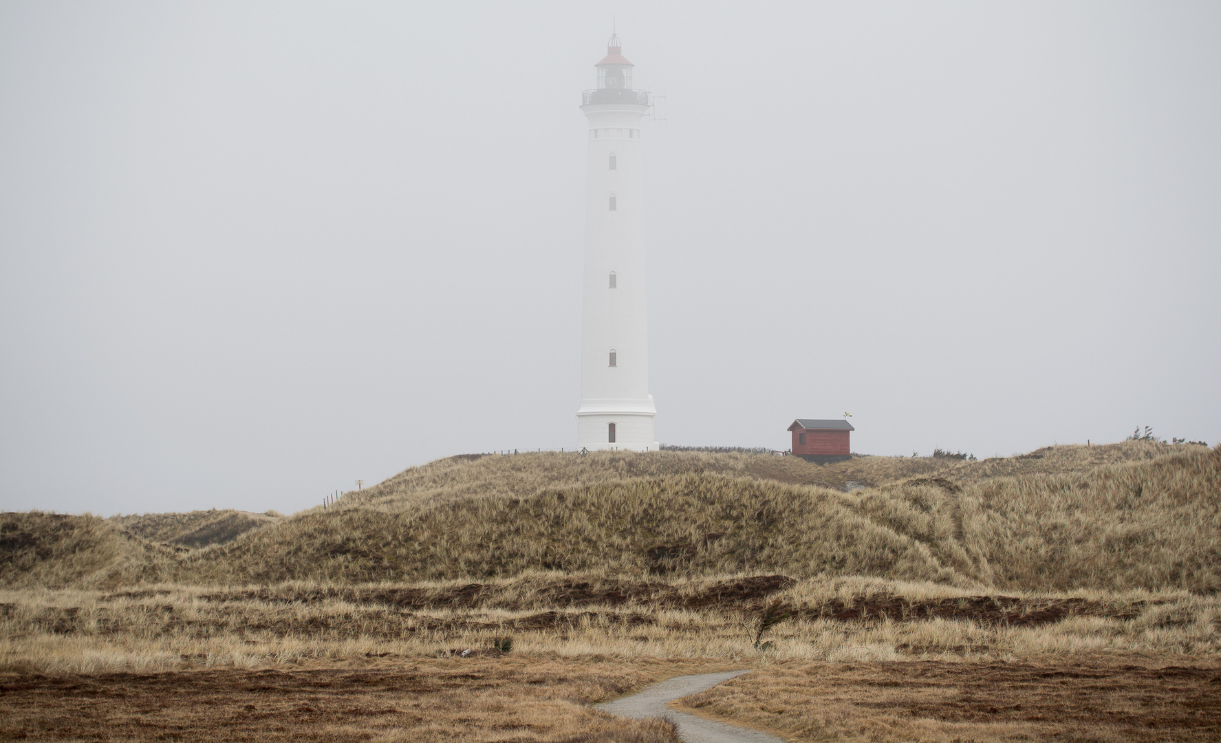 Nr. Lyngvig Fyr im Nebel