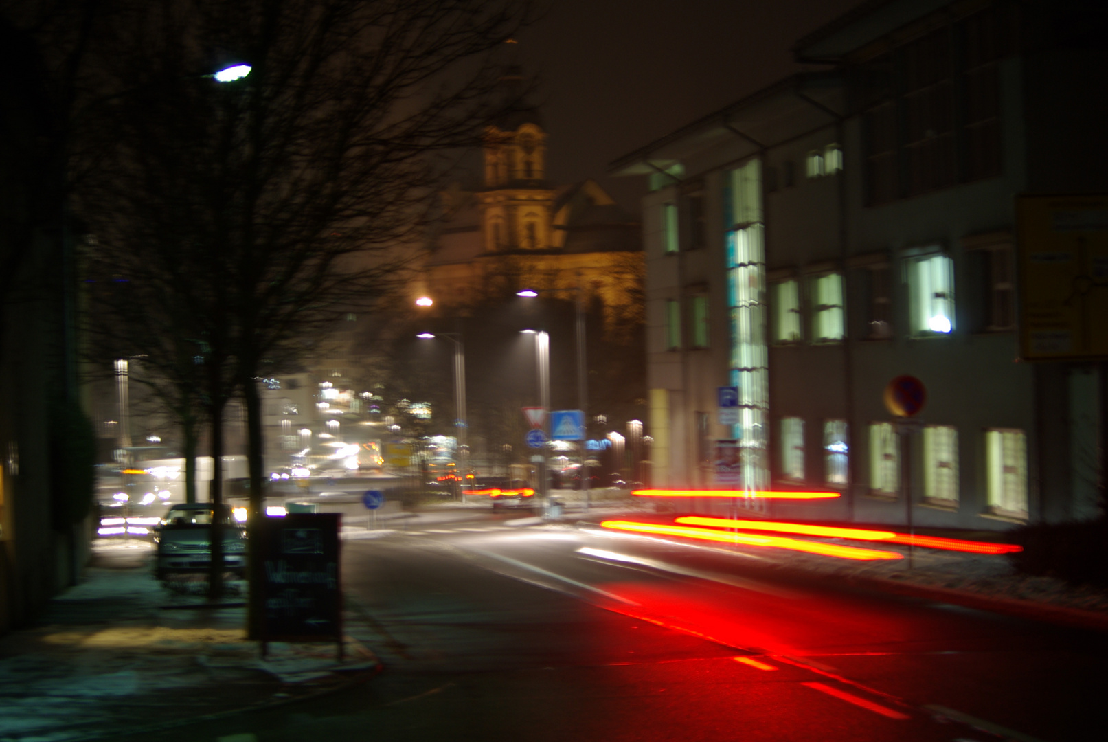 NSU am Abend im Schnee