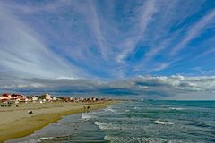 nuages en éventail