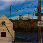 Nubble Light Power Line - Sunset