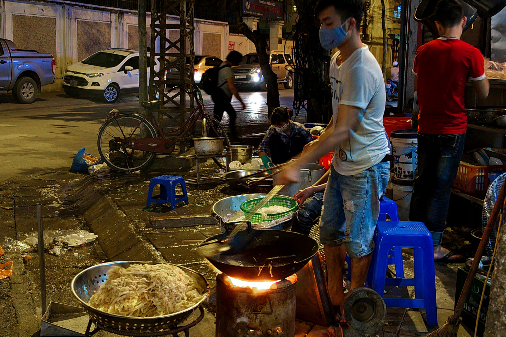 Nudelstrasse in Hanoi