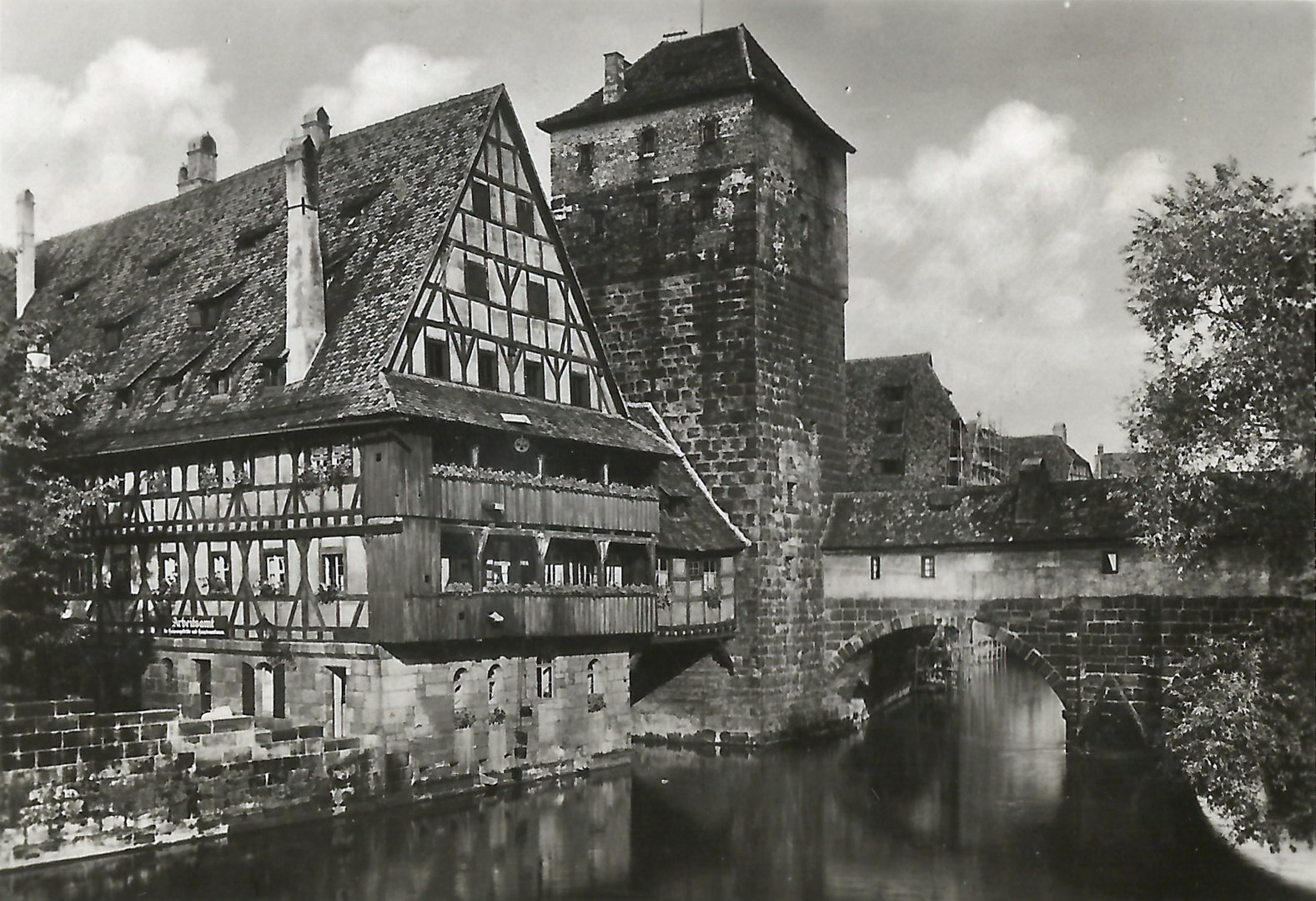 Nürnberg 1942 - Weinstadel Wasserturm Henkersteg