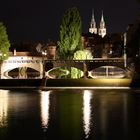 Nürnberg bei Nacht - Perspektive vom Kettensteg