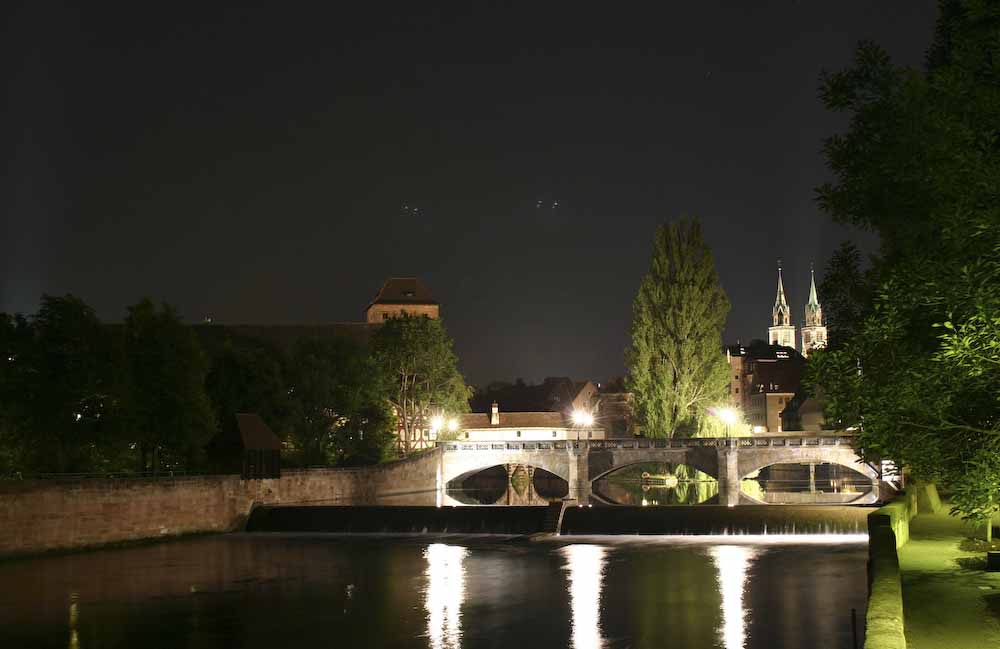 Nürnberg - Vom Henkersteg auf die Pegnitz Fotografiert