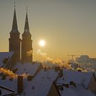 Nürnberger Altstadt am frostigen Morgen