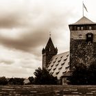 Nürnberger Burg in Sepia...