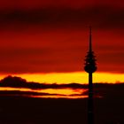 Nürnberger Fernsehturm im Sonnenuntergang