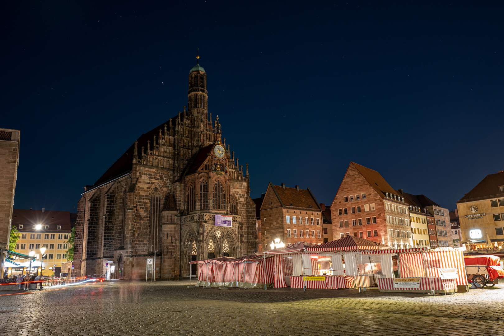 Nürnberger Hauptmarkt bei Nacht