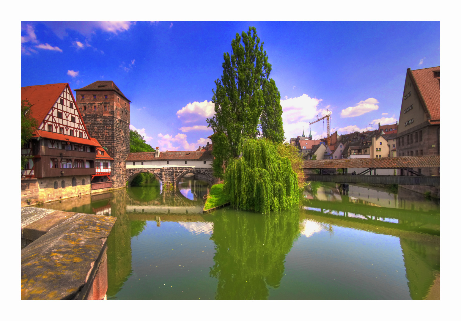 Nürnberger Innenstadt-Spiegelung - Henkersteg 1