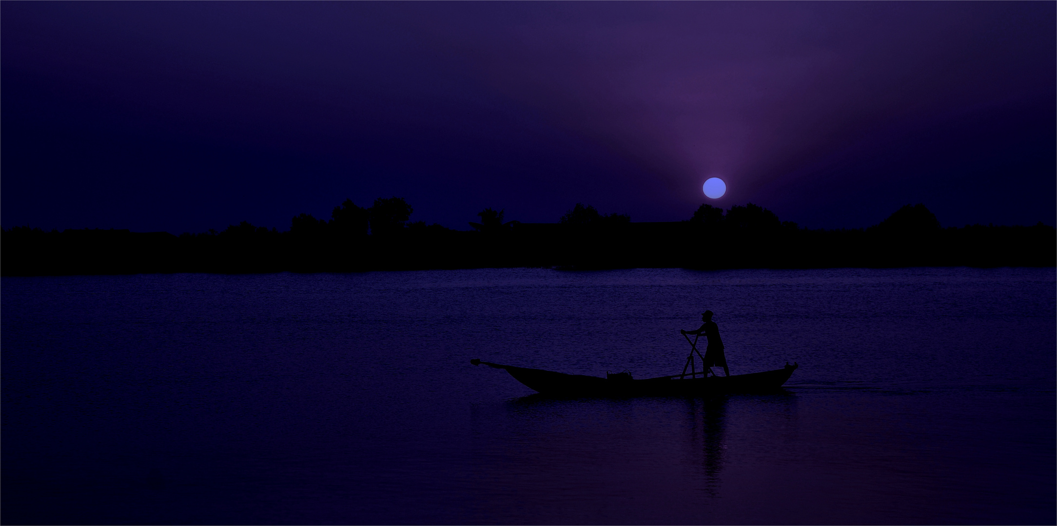 Nuit sur le Mekong, Cambodge