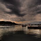 nuit tombante sur le port de st mandrier