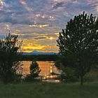 Nuit tombante sur l'étang LPO de Perignat 63