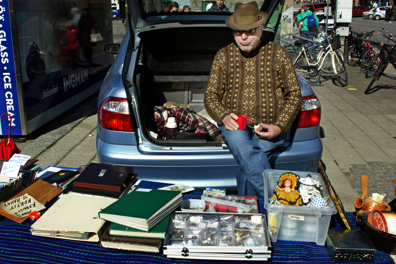 Numismatist at work