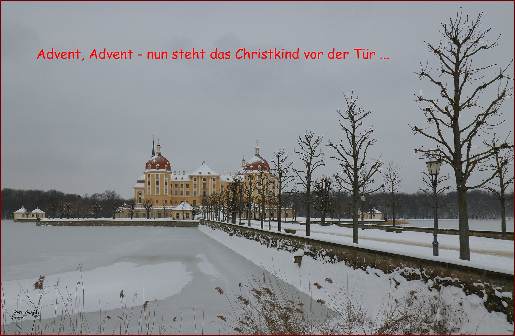 Nun steht das Christkind vor der Tür ...