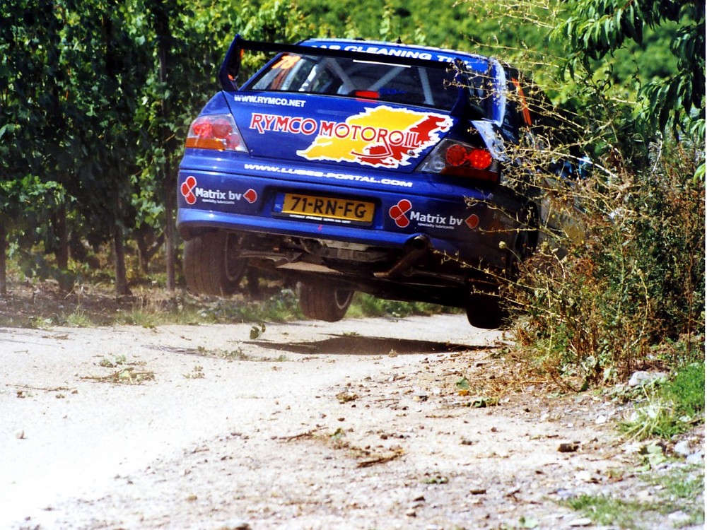 Nur fliegen ist schöner! Kurzer "Abflug" in den Weinbergen! WRC Trier 2006