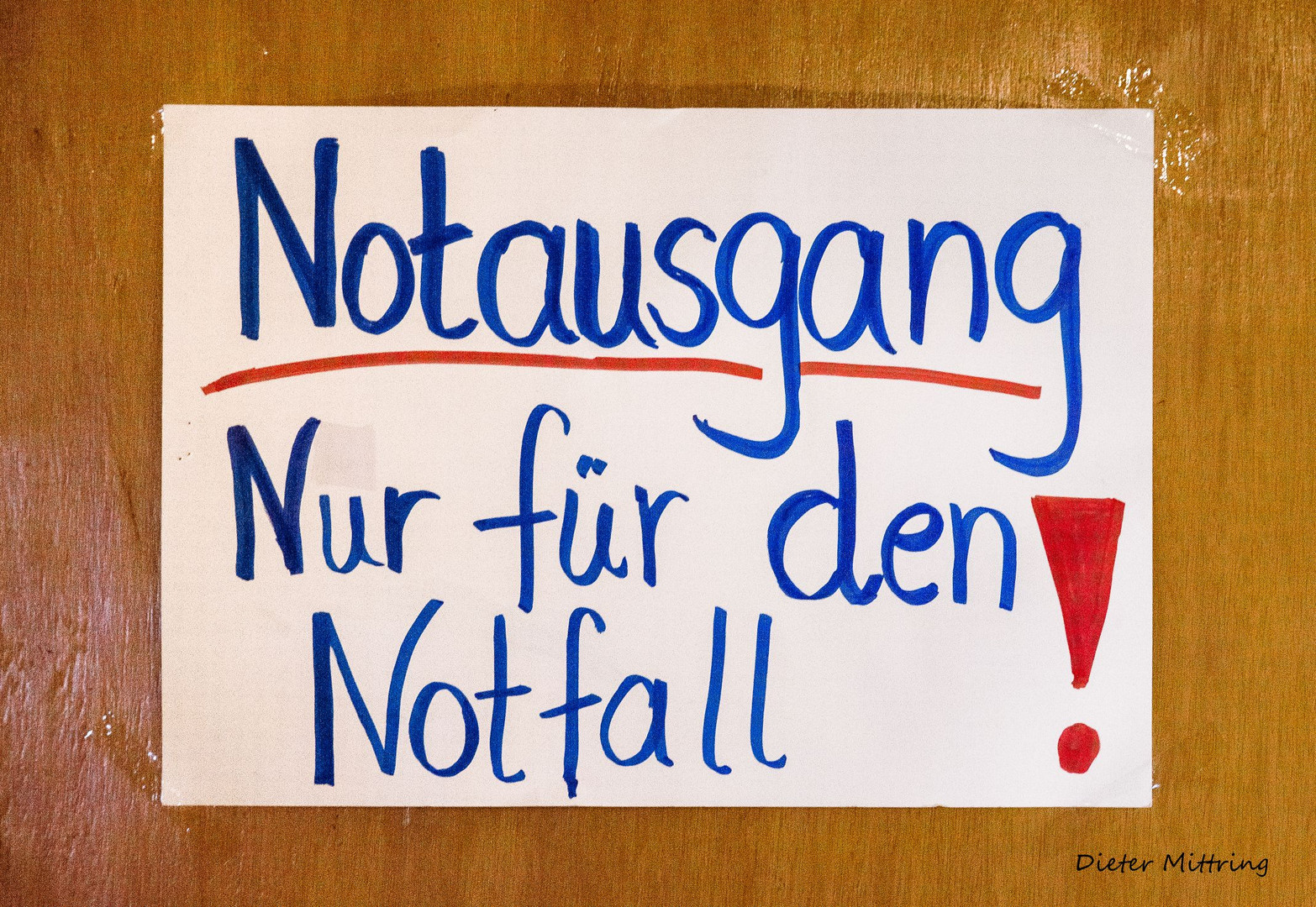 "Nur für den Notfall"