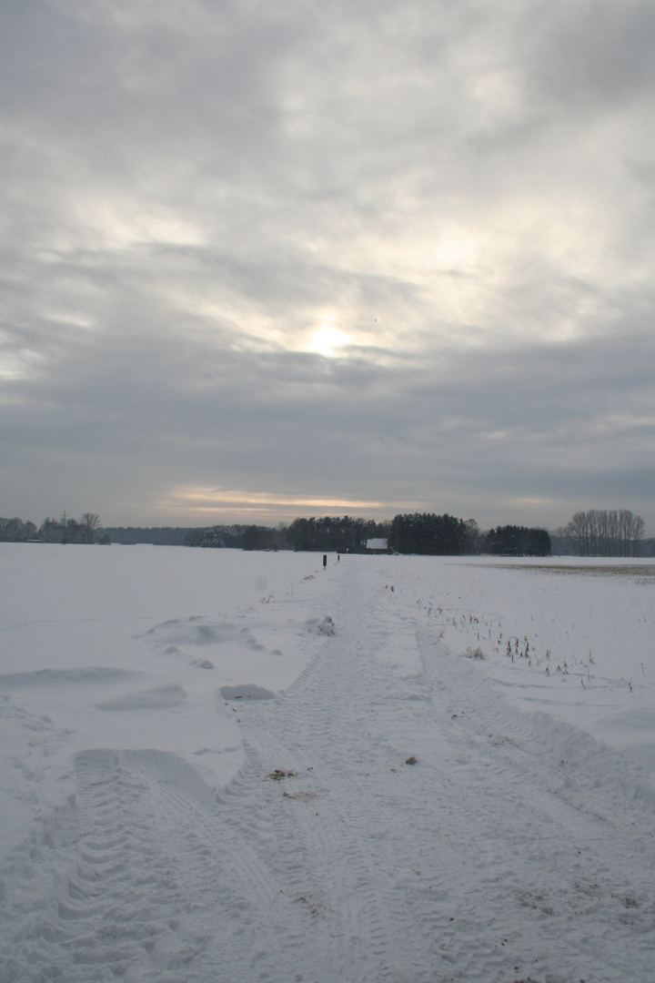 Nur meine Spuren im Schnee