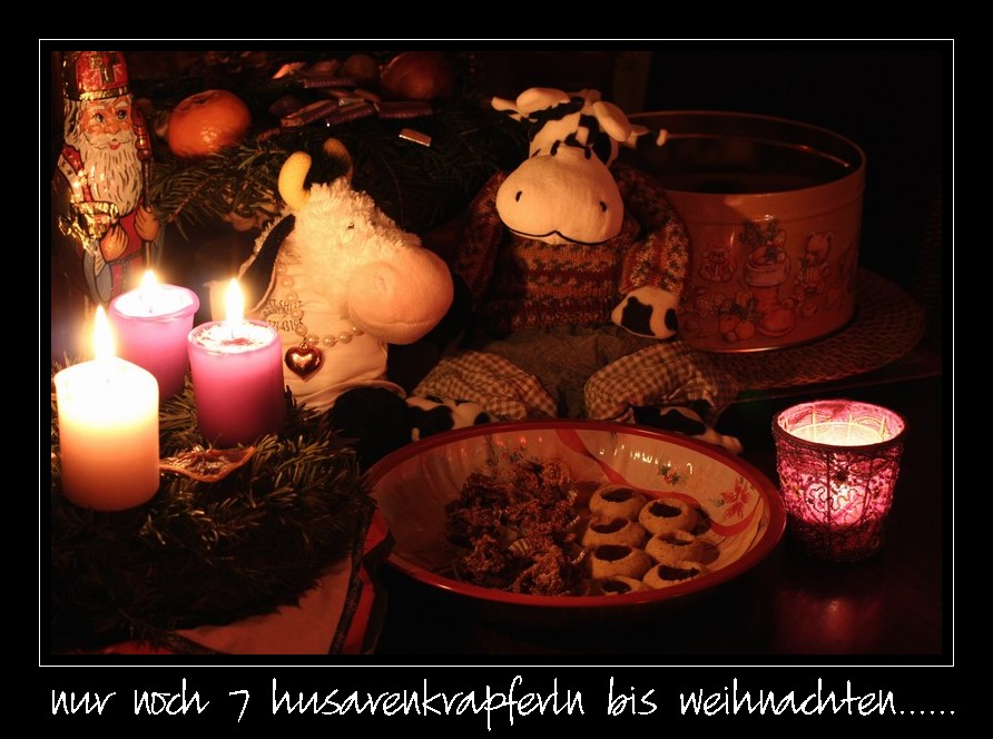 Nur noch 7 Husarenkrapfeln bis Weihnachten ...