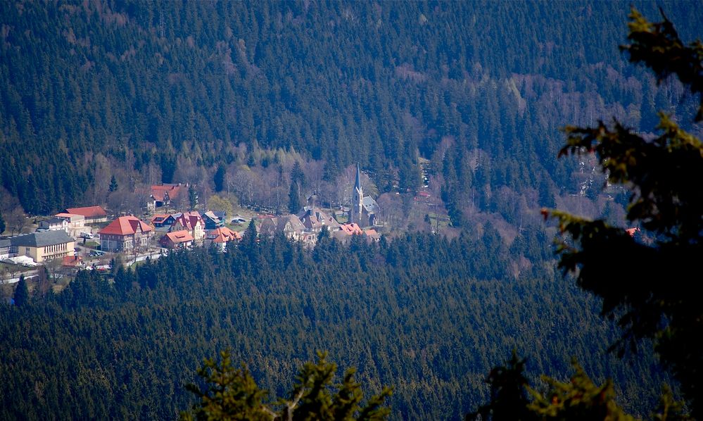 Nur vom Wurmberg aus kann man Schierke im Ostharz sehen