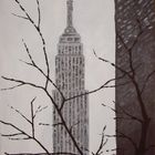 NY - Empire State - Acrylics on cardboard (July '09)