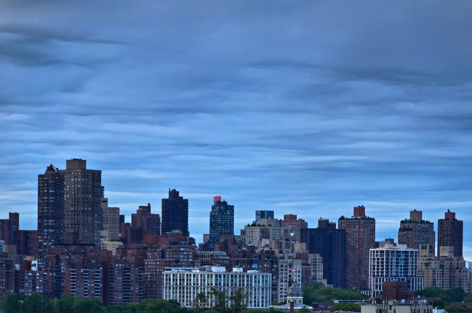 NYC with cloudy Sky