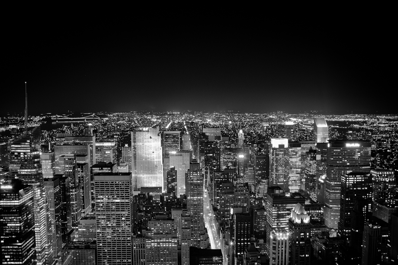 NYCityscape - View from the Empire State Building (bw)