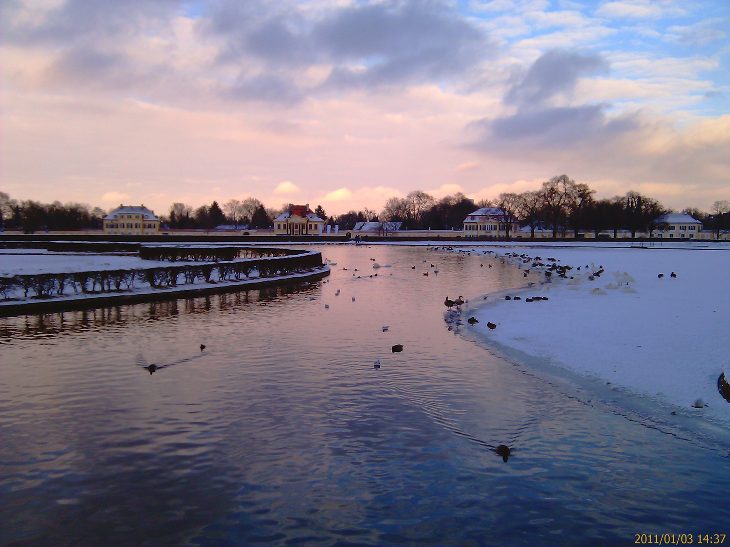 Nymphenburger Kanal im Winter