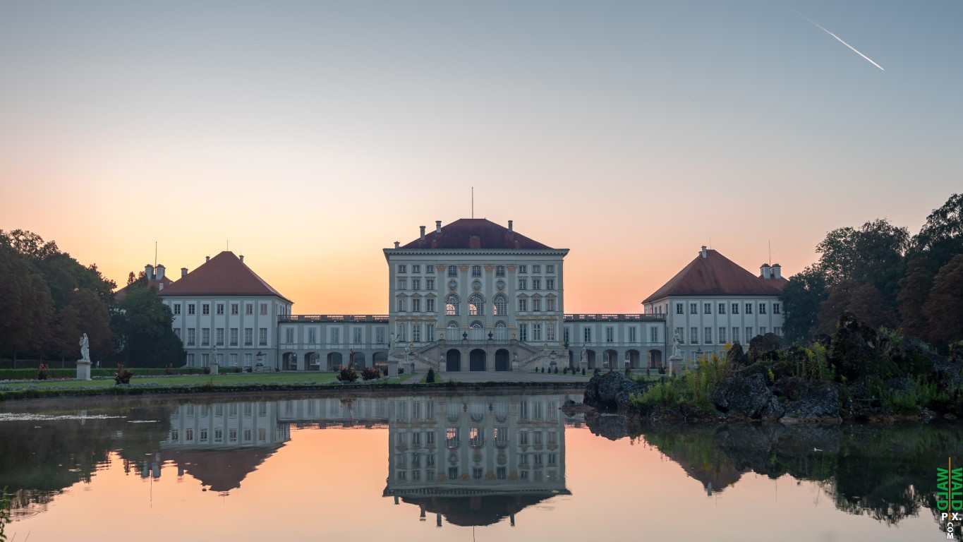 Nypmpfenburgerschloss zur Abendszeit