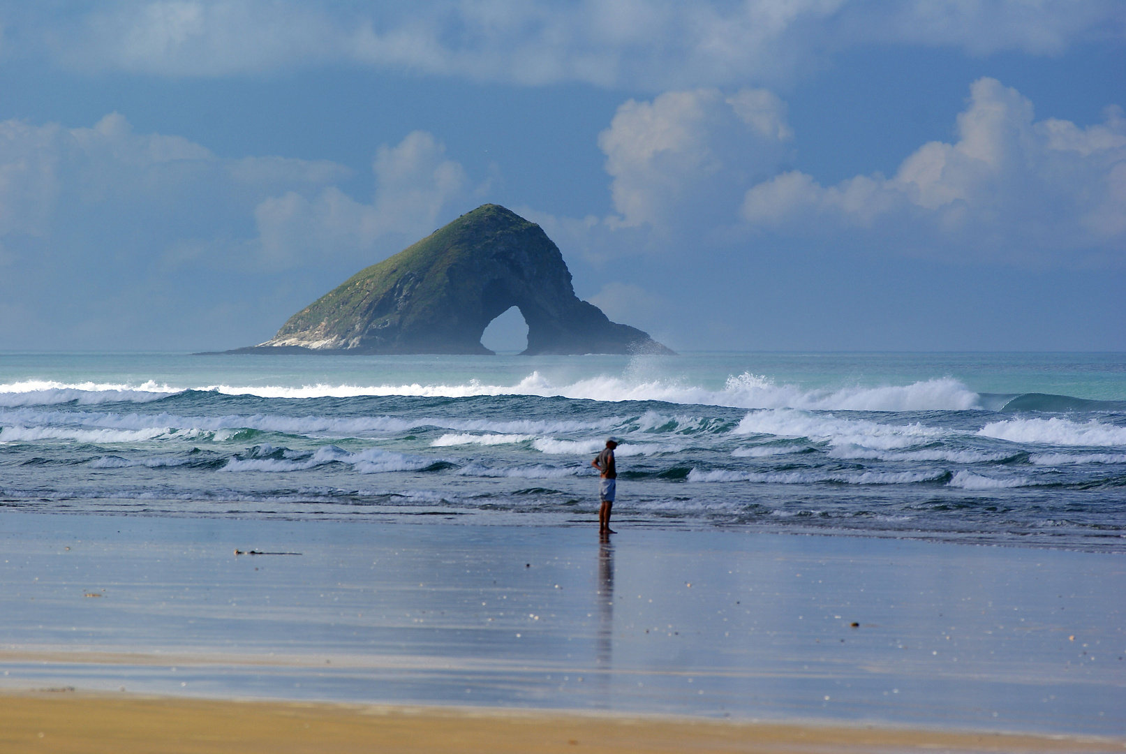 NZ Ninety Mile Beach Matapia Island