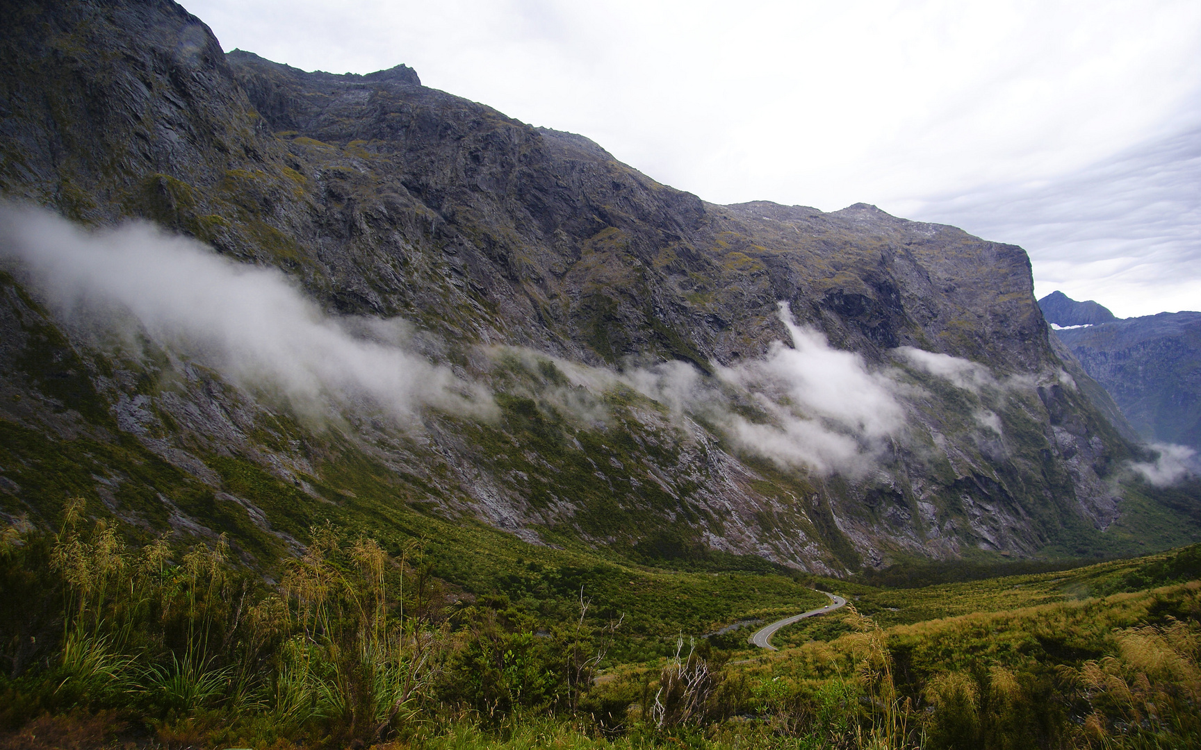 NZ Vor dem Homer Tunnel Rückfahrt