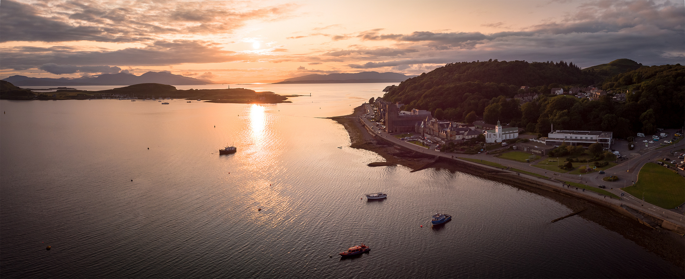 Oban bei Sonnenuntergang