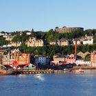 Oban -Tor zu den Hebriden - von Bord der Fahre aufgenommen, in der Einfahrt zum Hafen