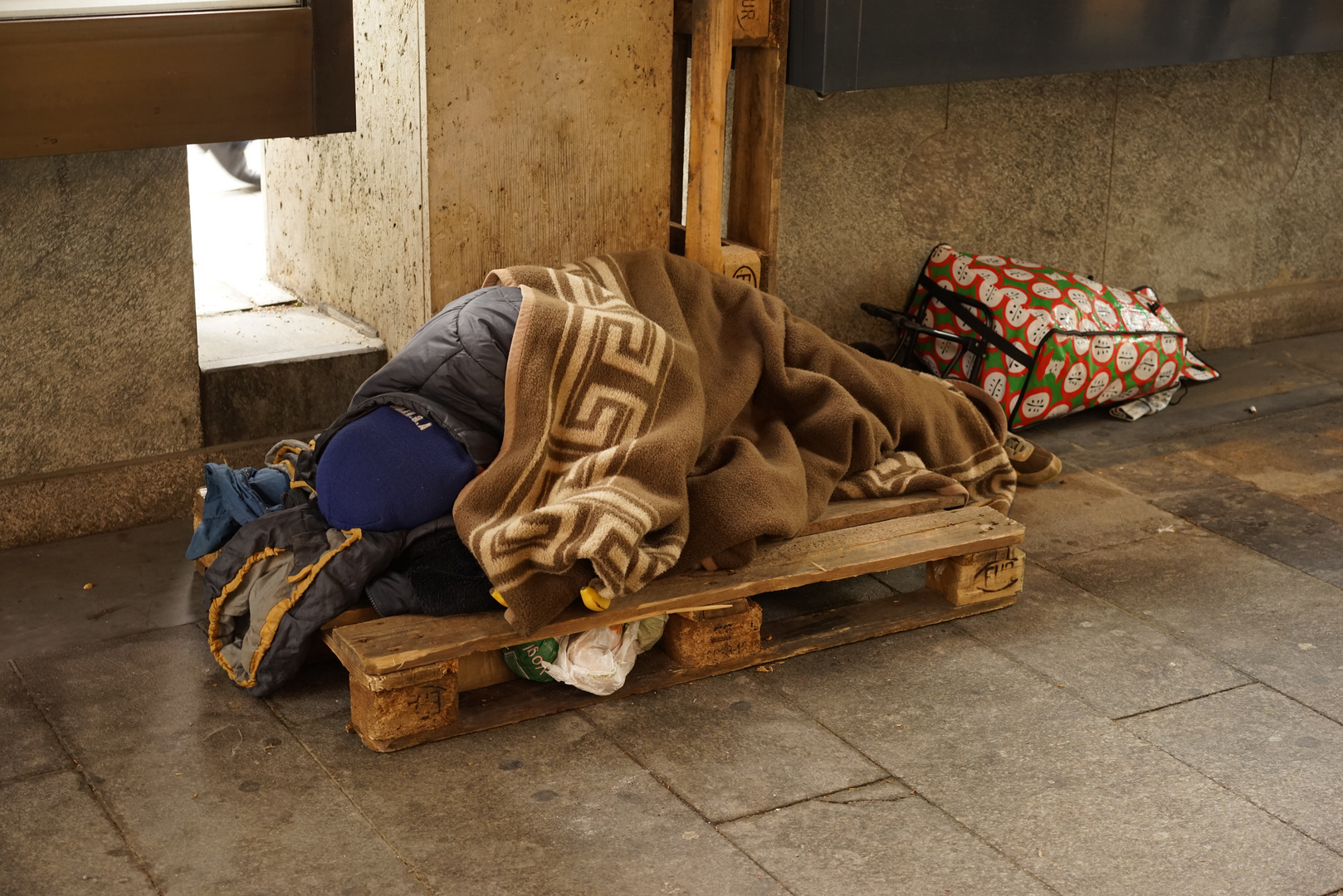 Obdachlos-Hartes Bett