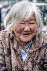 Obdachlose Frau aus China