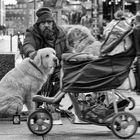 Obdachloser Rolf und sein Hund Ronja