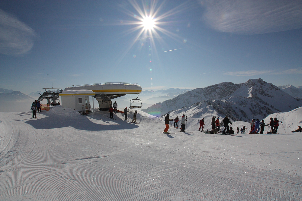 Oben angekommen....... am Reuttener Hahnenkamm