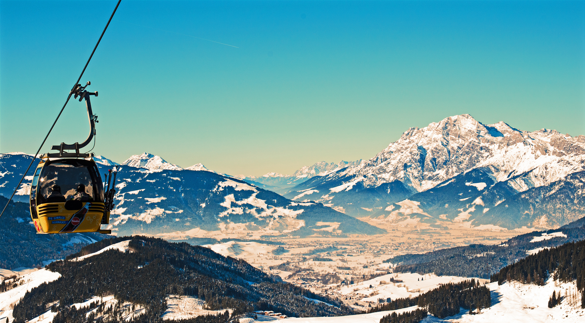 Oben, in den Alpen