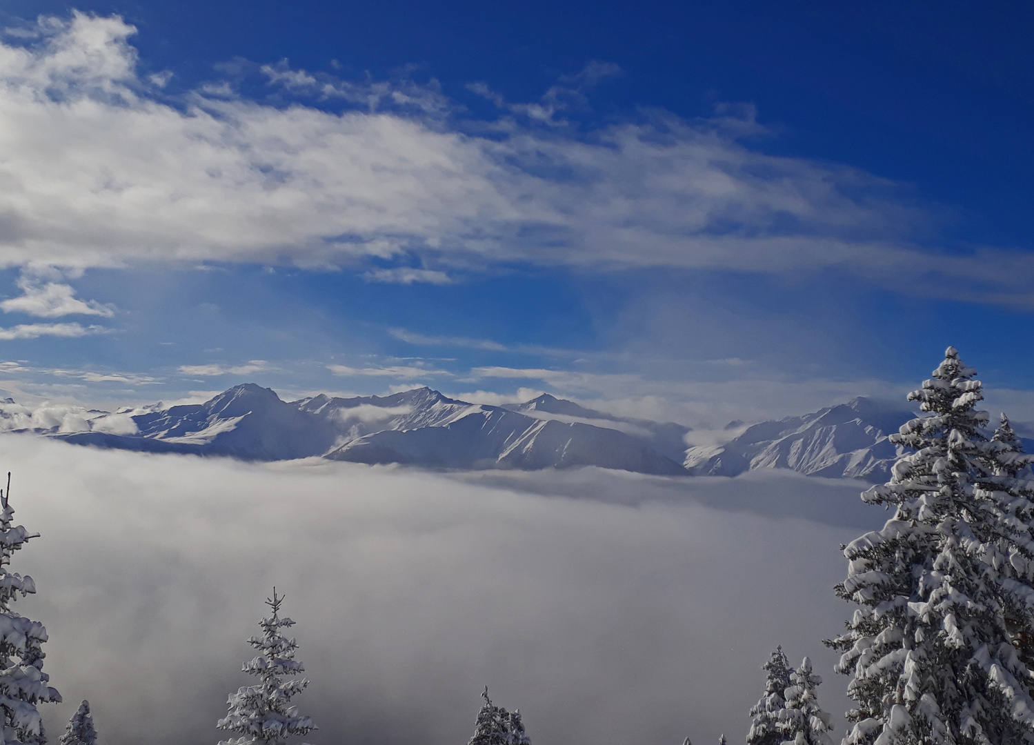 Oben Sonne unten Nebel  Rosshütte