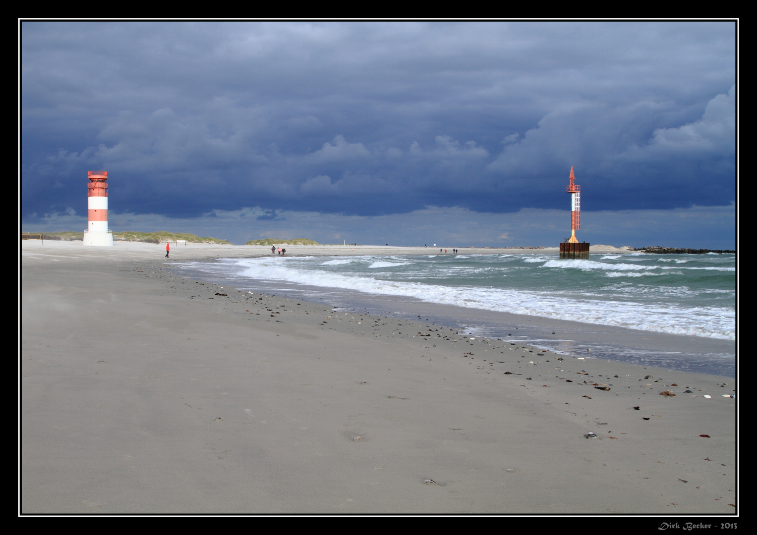 Ober- und Unterfeuer Helgoland Düne