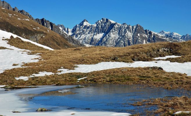 Oberalpass in den Schweizer Bergen