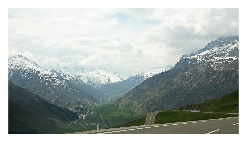 Oberalppass Richtung Andermatt